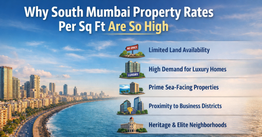 South Mumbai property rates per sq ft