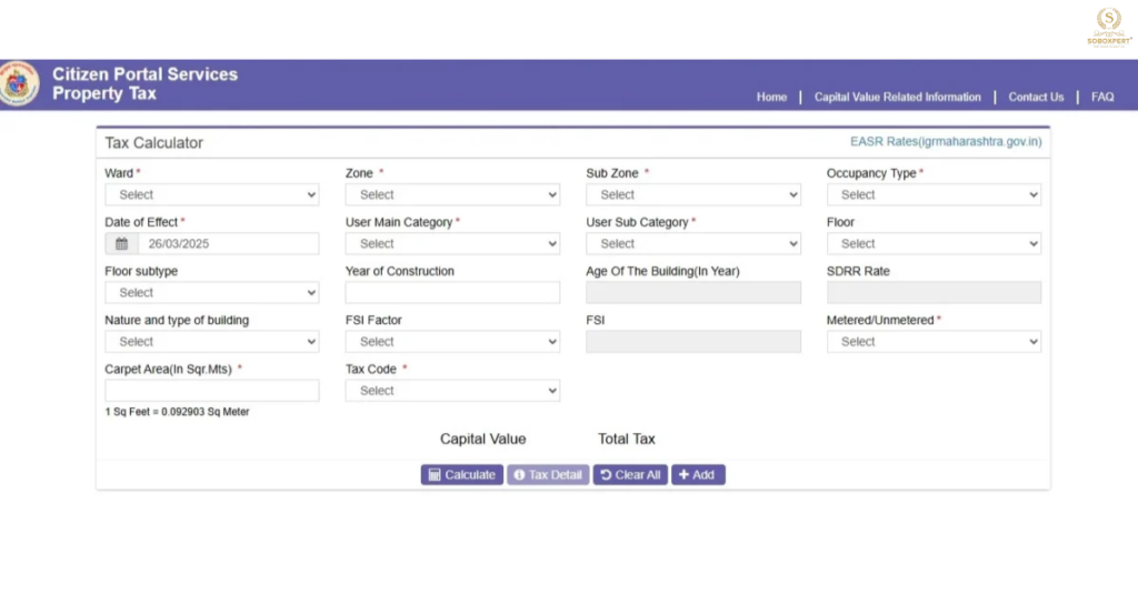 Mumbai Property Tax Calculator Mumbai Property Tax Calculator