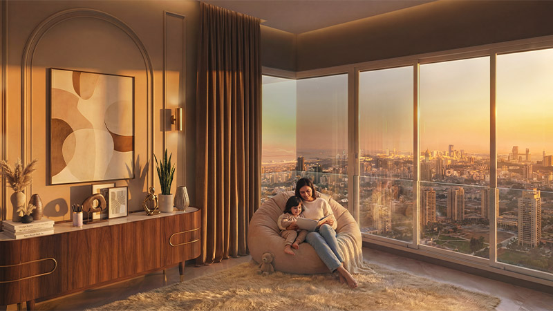 Luxury bedroom at Mahindra Beacon Hill Mahalaxmi