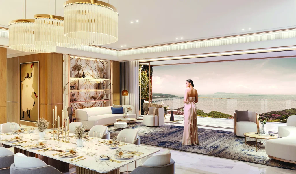 Lodha Aureus Sewri luxury living room