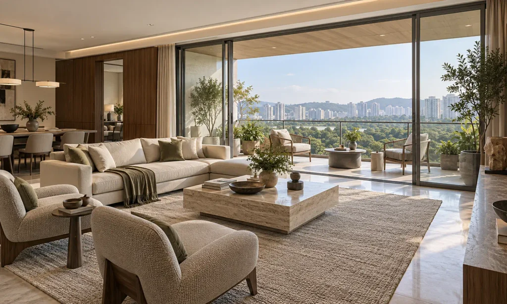peaceful view from the balcony