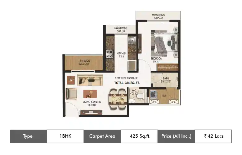 Cloud City Kharghar floor plan and layout for 2 3 4 BHK