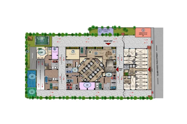 ICON by MERX 3 BHK floor plan layout