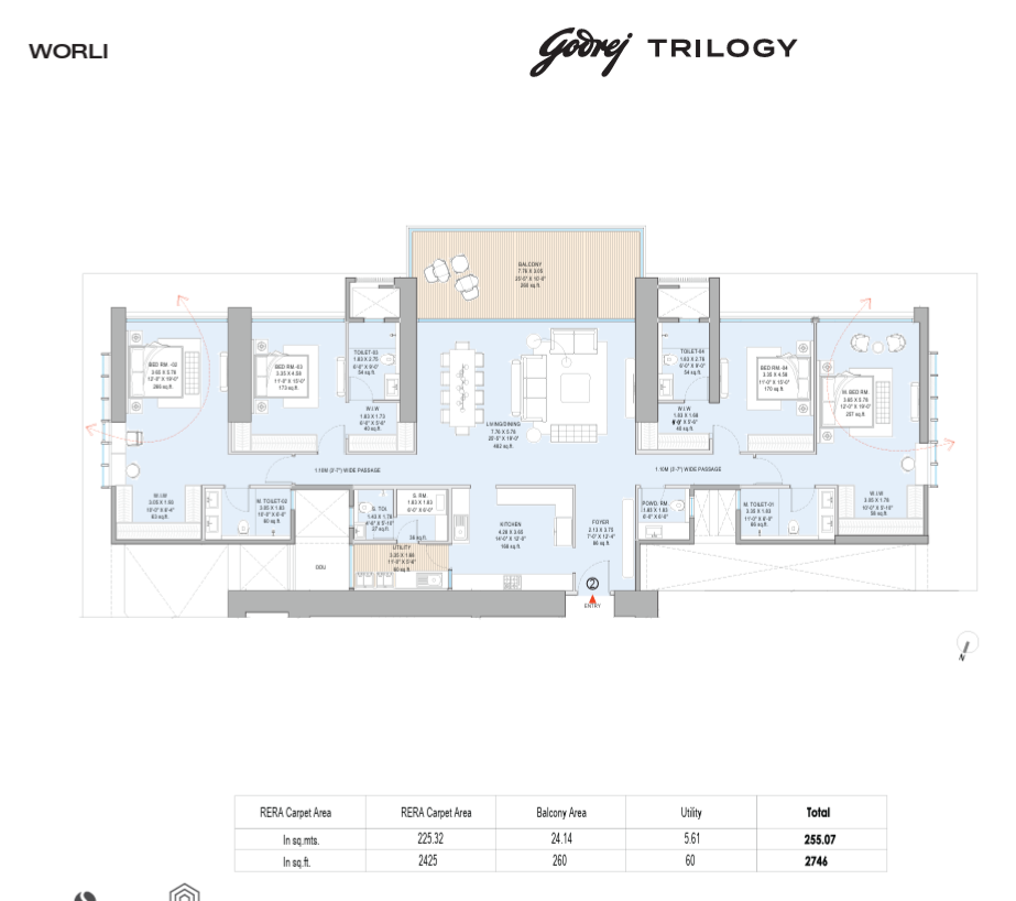 Godrej Bandra Bay Sea Suite floor plan