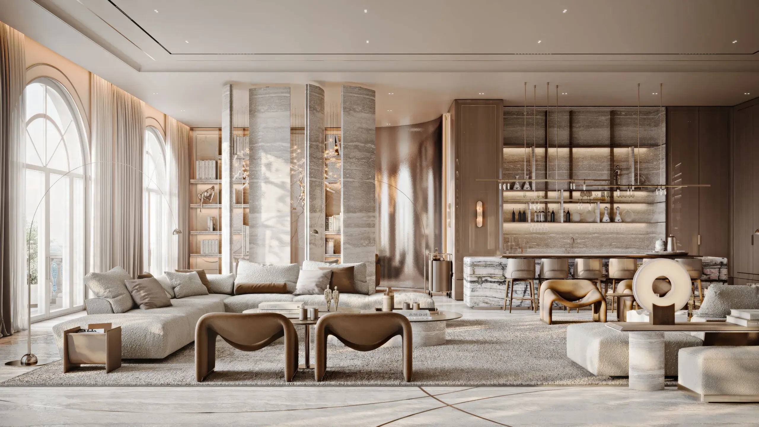 Godrej Bandra Bay Simplex spacious living room