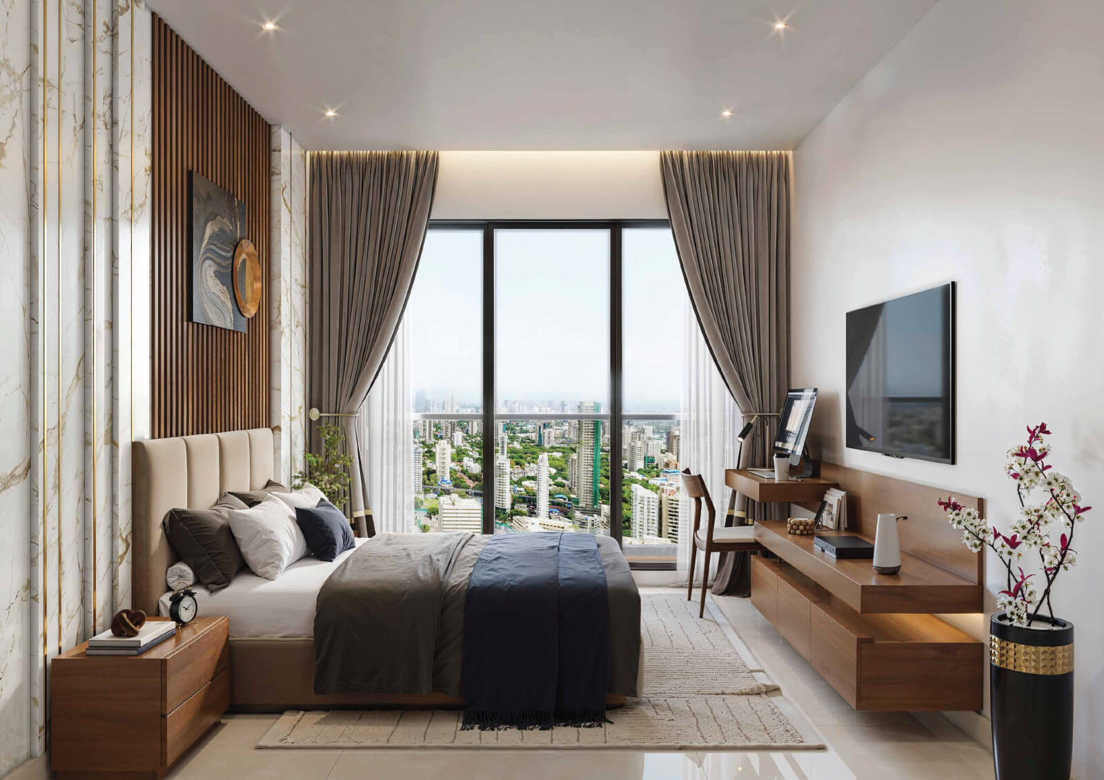 Rising City 3 BHK floor plan carpet area