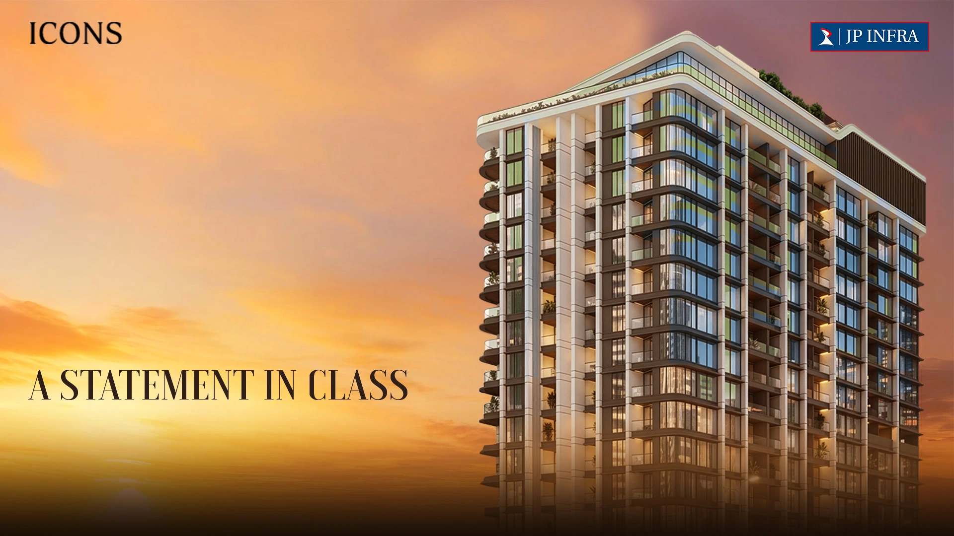 Icons 71 elevation view by JP Infra Chembur