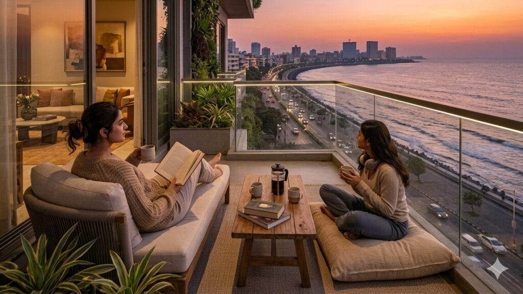Godrej Marine Lines residence balcony view