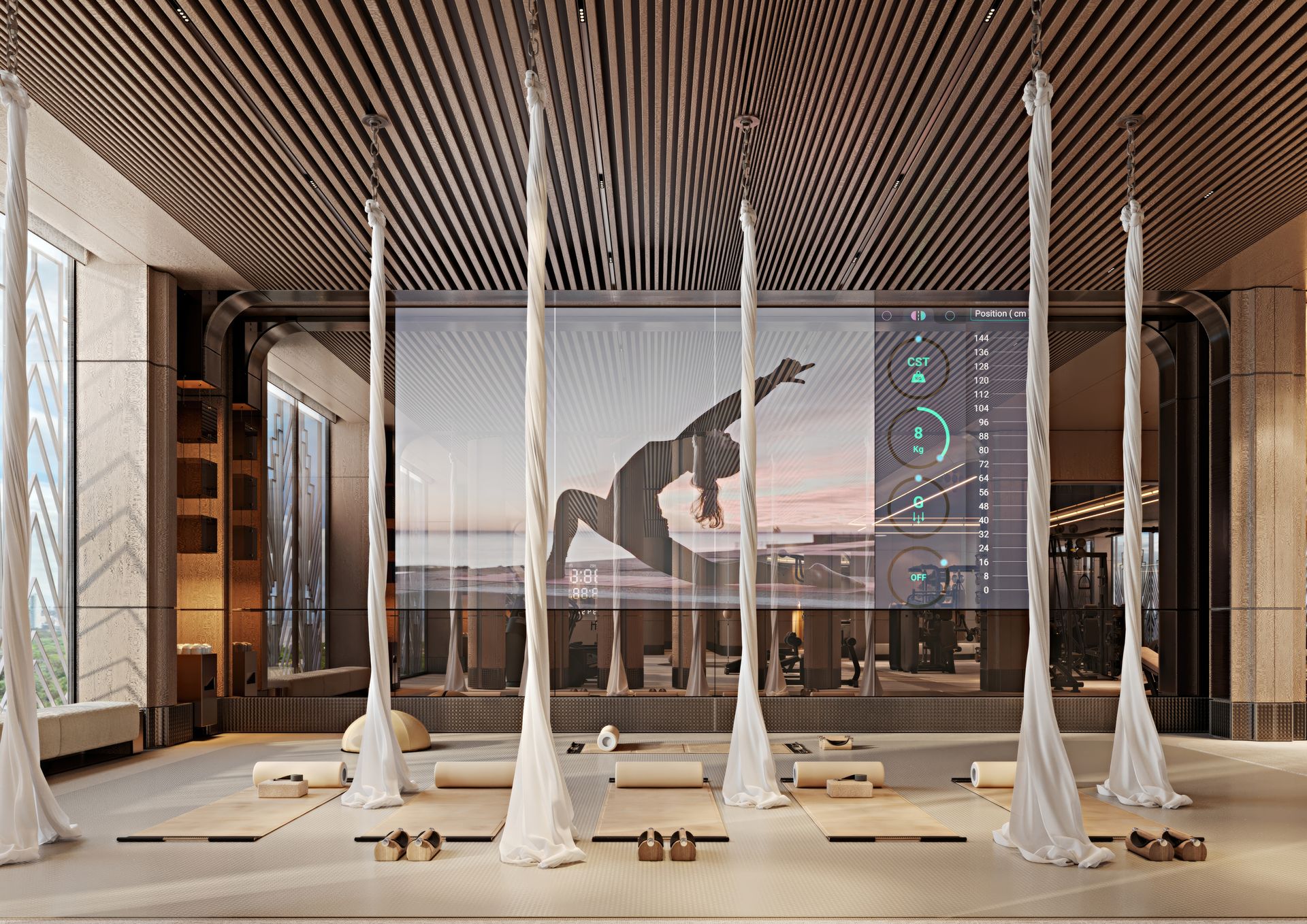 Lodha Aureus aerial yoga studio amenity