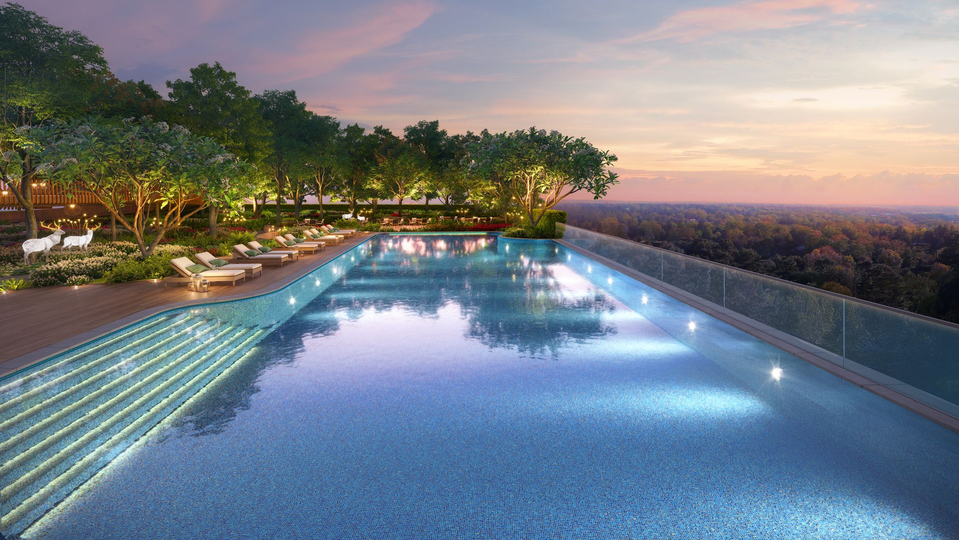 Lodha Aureus lap pool amenity at Sewri