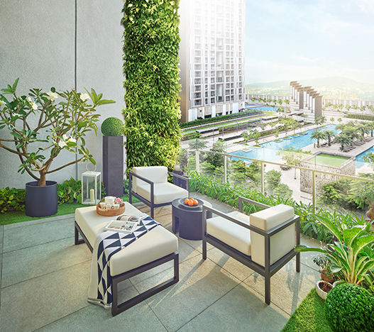 Lodha Lumis landscaped gardens open space