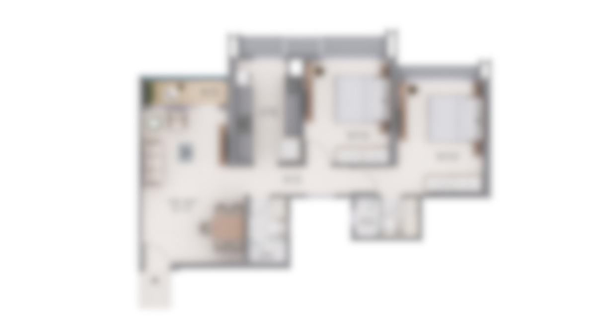 Promesa Fremont 2 BHK floor plan in Parel