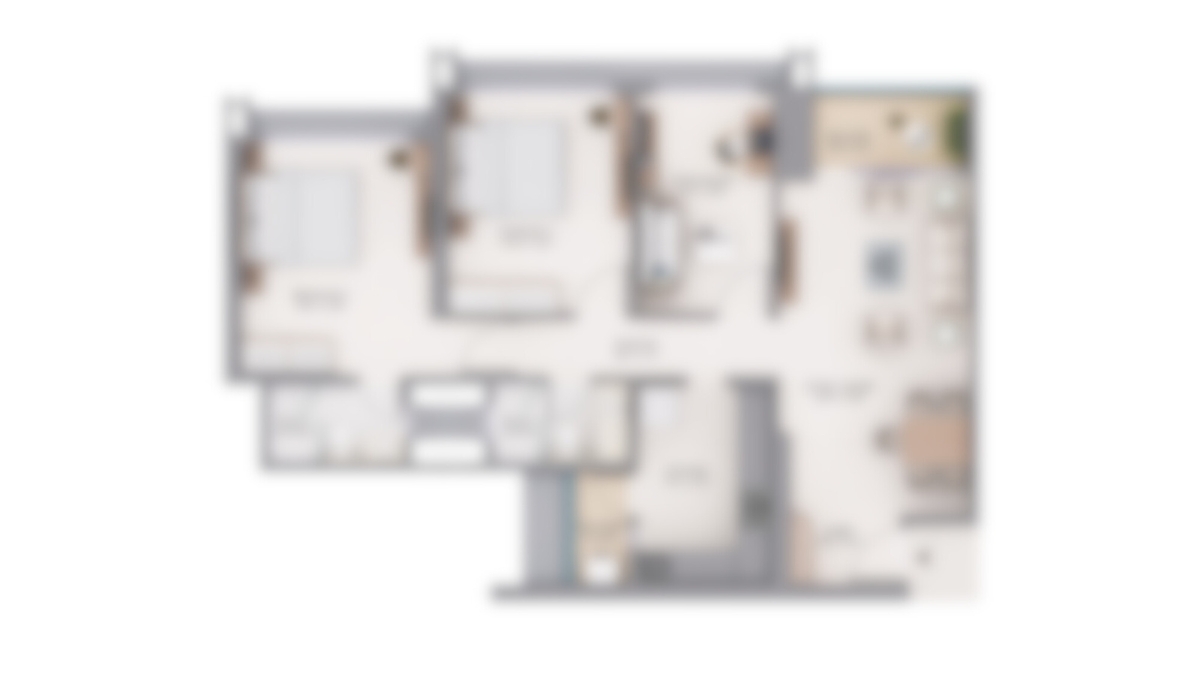 Promesa Fremont Majestic 3 BHK floor plan Parel