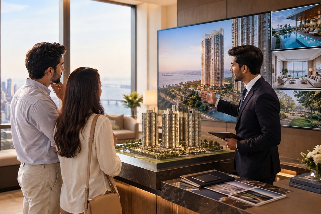 Lodha Aureus Sewri lobby in Mumbai with luxury apartments in Sewri