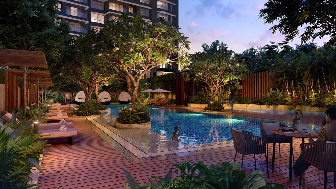 Kalpataru One Worli swimming pool Kalpataru One Worli