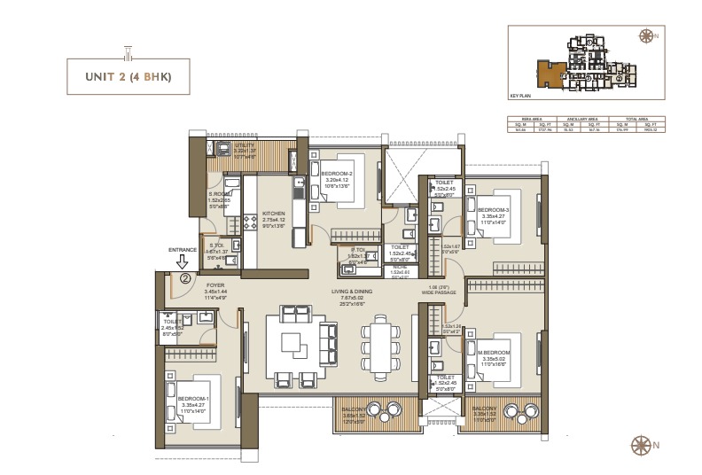 4 BHK Grand Floor Plan